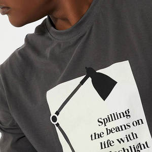 T-shirt pour homme imprimé à l'écran, fabrication directe d'usine, logo personnalisé imprimé, tenue tendance, t-shirt pour homme imprimé à l'écran - Product Image 5