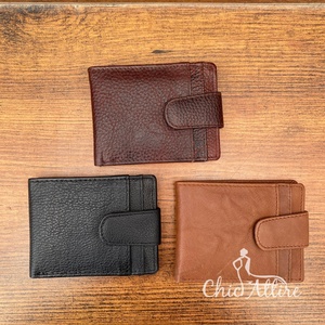Elegante Vintage hombres de cuero genuino de grano completo nuevo personalizado Multi tarjeta monedero dinero billetera Vintage minimalista monedero - Product Image 1