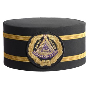 Gorras de corona masónicas de nivel de élite de excelente calidad, diseño personalizado, patrón de bordado, lana de invierno para adultos, tendencia superior al aire libre - Product Image 5