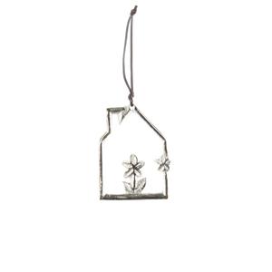 Pendentif en métal aluminium en forme de cœur avec texte pour décorations de Noël à suspendre sur l'arbre de Noël, dimensions : 15 x 0,5 x 13 cm - Product Image 3