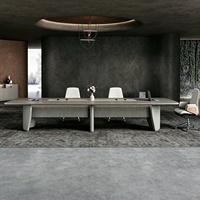 Bureau de négociation élégant et haut de gamme, mobilier de salle de réunion, table de conférence et ensemble de chaises pour espaces de bureau haut de gamme