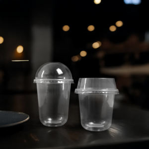 Gobelets jetables en plastique de 95mm avec couvercles Design à paroi unique pour boissons chaudes et froides, y compris le café glacé-Faible quantité minimale de commande - Product Image 2