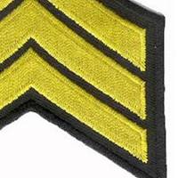 Patchs brodés personnalisés de Chevron de rang de manchon tactique Patch de machine informatisé en PVC pour la dentelle de transfert de chaleur de vêtements uniformes