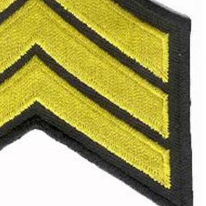 Patchs brodés personnalisés de Chevron de rang de manchon tactique Patch de machine informatisé en PVC pour la dentelle de transfert de chaleur de vêtements uniformes - Product Image 3