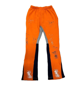 2025 100% alta calidad personalizado Casual y estilo único pintura Splatter pantalón suelto Flare Streetwear algodón francés Terry pantalones de chándal - Product Image 5