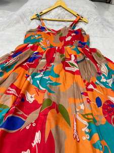 ชุดเดรสยาวผ้าฝ้ายพิมพ์ลายดอกหลากสีสำหรับผู้หญิง ยี่ห้อ Unity Luxure แบบไม่มีแขน ทรงเอไลน์ เอวธรรมชาติ ซักได้ เหมาะสำหรับใส่ไปงานปาร์ตี้ช่วงฤดูร้อน - Product Image 5