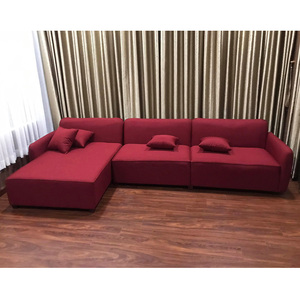 Red L-Shaped 300x80x90cm Three-Seater Corner <b>Sofa</b> SFL68019 Home Furniture <b>for</b> Living Rooms Apartments <b>Sponge</b> Filling Material - Product Image 2