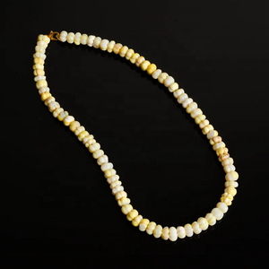 Collier de perles en forme de melon de pierres précieuses lisses d'opale jaune naturelle bijoux collier de perles d'opale de bonbon avec fermoir en argent sterling 925 - Product Image 5