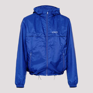 Chaqueta Anorak de nailon con capucha y cremallera personalizada para hombre, cortavientos impermeable para senderismo al aire libre con decoración de patrón - Product Image 5