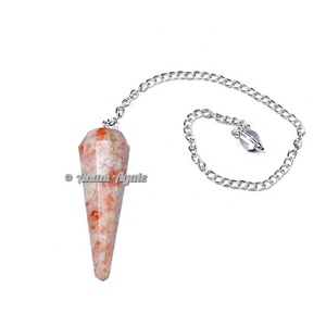 Péndulo de cristal de cuarzo transparente de 6 lados hecho a mano con cadena para radiestesia, venta al por mayor, péndulos, curación holística, tiendas metafísicas - Product Image 4