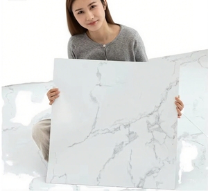 Dalles de sol autocollantes 3D en PVC <span class=keywords><strong>vinyle</strong></span> marbré écologique 300x300mm, imperméables et résistantes à l'usure, pour écoles et centres commerciaux - Product Image 1