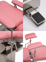Table d'accouchement électrique pliable avec fente latérale pour les jambes, table d'opération gynécologique pour l'hôpital et la maternité