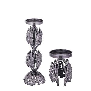 Bougeoir rond en métal brut doré élégant et tendance pour les décorations de Noël à la maison - Product Image 6