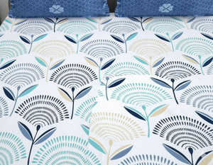 Ensemble de literie double ultime, draps en microfibre super doux avec motif floral, style moderne, caractéristique biologique - Product Image 3