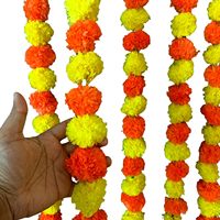 Guirlandes suspendues réalistes et réutilisables en fleurs artificielles de marguerites pour la décoration des temples Ganpati Pooja, Mandir, Fête des Mères, Pâques