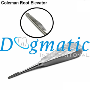 Élévateur manuel réutilisable en acier inoxydable Coleman pour l'extraction des racines avec dents dentelées pour usage dentaire - Product Image 2