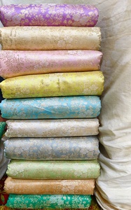 Custom Made Luxurious Brocade <b>Silk</b> <b>Fabrics</b> (30% <b>Silk</b> 70% <b>Cotton</b>) for Dresses Sarees Craft Projects Floral Patterns Medium Weight - Product Image 4
