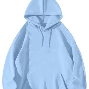 Private Brand Women Winter Long Oversized <b>Hoodie</b> Streetwear Relaxed Fit <b>Velour</b> Front Logo 100% Cotton - Product Image 1
