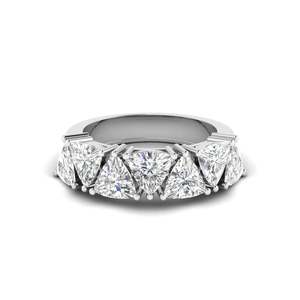 Anillo de compromiso con diamante talla trillón de 5.25 ct, color F, claridad VS, diamante cultivado en laboratorio en oro de 14K, para bodas, compromisos y fiestas. - Product Image 3
