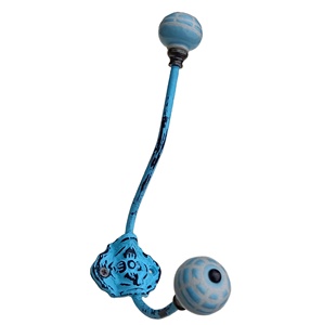 Manteau et chapeau en fonte Shabby Chic crochets lavage vert clair avec boutons en céramique mural Chic et élégant décor à la maison - Product Image 5