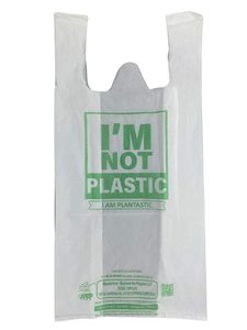 Bolsa de embalaje de camiseta biodegradable, basura plana gruesa para compostaje para residuos de supermercado, biodegradable - Product Image 2