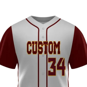 Comfortable Plus Size Full Sleeve 100% Cotton Breathable Quick Dry Mesh <b>Baseball</b> Jersey Private Label Outdoor Sports Wear OEM - Product Image 3