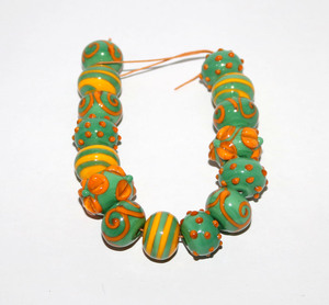 Handmade <b>Blue</b> Fancy Glass <b>Beads</b> for Fashion Jewelry and Lamp Work Colorful Handmade Glass <b>Beads</b> - Product Image 1