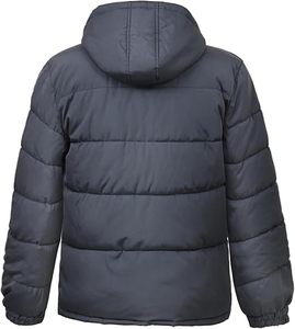 Chaqueta Acolchada con Capucha para Hombre, Alternativa al Plumón, Ligera, Abrigo Cálido con Cuello Alto, Abrigo Acolchado Aislante para Invierno - Product Image 2