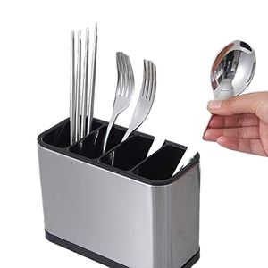 Bacchette in acciaio inossidabile e portaposate per una comoda conservazione della cucina - Product Image 4