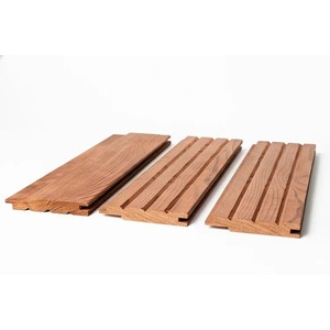 Panel de Madera Térmica con Perfil Eurovagonka, Ranura de Espiga, para Decoración Interior y Exterior - Product Image 1