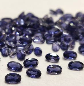 Iolite ธรรมชาติรูปไข่ตัด3X5มม. ตัดเหลี่ยมเพชรพลอย iolite หลวม - Product Image 2