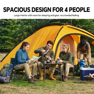 Tenda da Campeggio HOMFUL Portatile in Alluminio Antivento e Impermeabile per 4 Persone con Ampio Vestibolo - Product Image 4