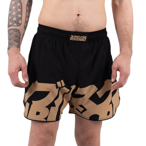 กางเกงขาสั้นออกกำลังกาย MMA สำหรับผู้ชาย คุณภาพสูง ผลิตตามสั่ง OEM ผ้าฝ้าย 100% ระบายอากาศได้ดี เอวยางยืด สีและโลโก้สั่งทำได้ - Product Image 3