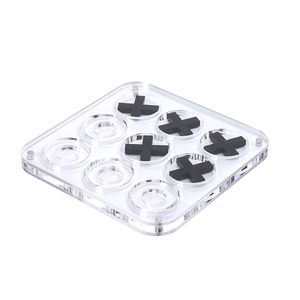 Nuevo diseño Lucite Tic Tac Toe Set Caja de exhibición de acrílico <span class=keywords><strong>Xo</strong></span> Juego Tablero de juego de ajedrez con piezas de ajedrez - Product Image 3