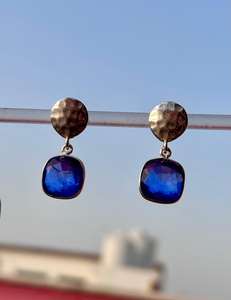 Pendiente de tanzanita hecho a mano de Plata de Ley 925, hermoso pendiente de mujer, hermosa joyería de tanzanita - Product Image 1