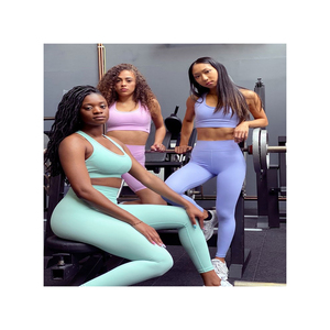 Ropa deportiva transpirable para mujeres con precio económico Servicio OEM disponible Conjunto de vestido de yoga y ciclismo de alto rendimiento - Product Image 1