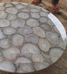 Handcrafted Polished Agate Seal <b>Stone</b> Luxury Home Decor Religious Flower Model Pattern <b>Resin</b> Customized Color High Crafted - Product Image 3