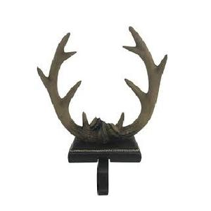 Cast Iron Antlers <b>Stocking</b> Holder Dark Brown This eye catching Antlers <b>Stocking</b> Holder makes a merry and helpful holiday decor! - Product Image 5