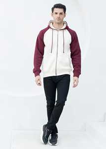 Sweatshirts à capuche style raglan Top Quality 100% Cotton Men's Clothing Zipper Streetwear Heavyweight Hoodie Wholesale - Product Image 6