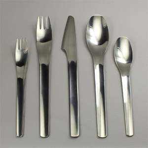 Ensemble de couverts en acier inoxydable avec finition polie contemporaine, surface résistante à la corrosion à un prix très avantageux - Product Image 6