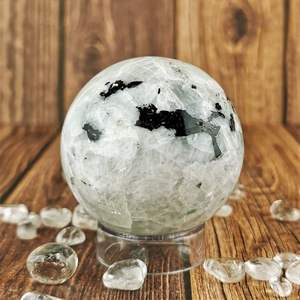 Wholesale Best Quality Rainbow Moonstone <b>Crystal</b> Orgonite <b>Sphere</b> Energy Orgone Ball for Sale from Aameena Agate - Product Image 3