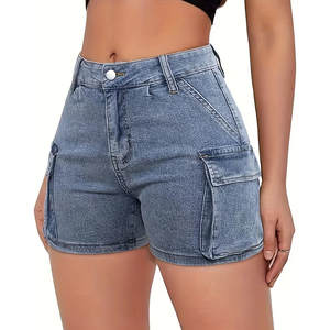 กางเกงยีนส์เอวสูงผู้หญิง ดีไซน์ล่าสุดปี 2025 ขายส่ง วัสดุคุณภาพดีที่สุด สไตล์ใหม่ มีจำหน่าย กางเกงยีนส์ขาสั้นผู้หญิง - Product Image 5