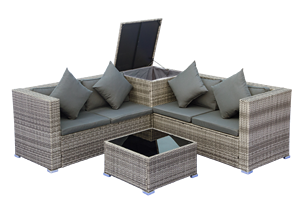 HIGH QUALITY CHEAP PRICE PE RATTAN WICKER <b>GARDEN</b> FURNITURE MEDIUM LOUNGE SET - Product Image 4