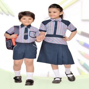Conjunto Escolar de Verano de Alta Calidad para Niños y Niñas, Personalizado con Logotipo Bordado, Tela Oxford de Algodón Rojo Transpirable - Product Image 3