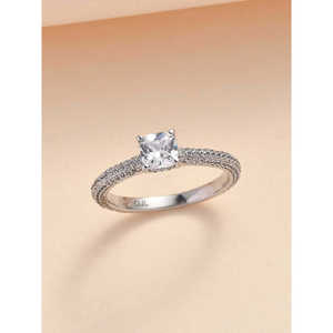 Bijoux ornés Bague de fiançailles en diamant solitaire 1 carat pour femme - Product Image 5