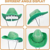 Cappello da Cowboy in Denim con LED, Accessori per Feste, Luce Lampeggiante per Compleanno, Capodanno, Halloween, Nuovi Arrivi