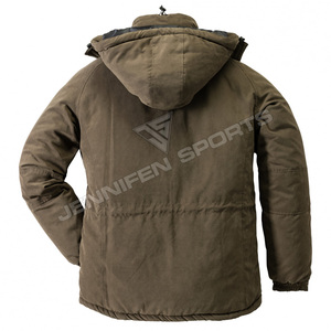 Veste de chasse pour homme en toile 100% coton, coupe-vent, respirante, avec logo personnalisé, doublure en polyester, marque personnalisée - Product Image 6
