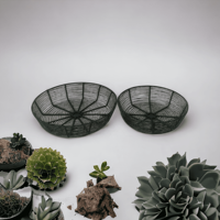 Panier à fruits en fil métallique noir, panier de rangement décoratif pour table, porte-fruits pour comptoir de cuisine, vaisselle moderne pour la maison et l'hôtel