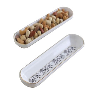 Set of 2 Traditional Look Serving Tray for Ceremonies Celebration Decorative Usage Food Serving Tray - Product Image 1