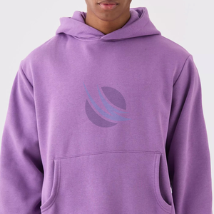 Pull Boxy Fit sérigraphié à capuche avec broderie de logo, sweats à capuche unis personnalisés pour hommes, vente en gros au meilleur prix - Product Image 3